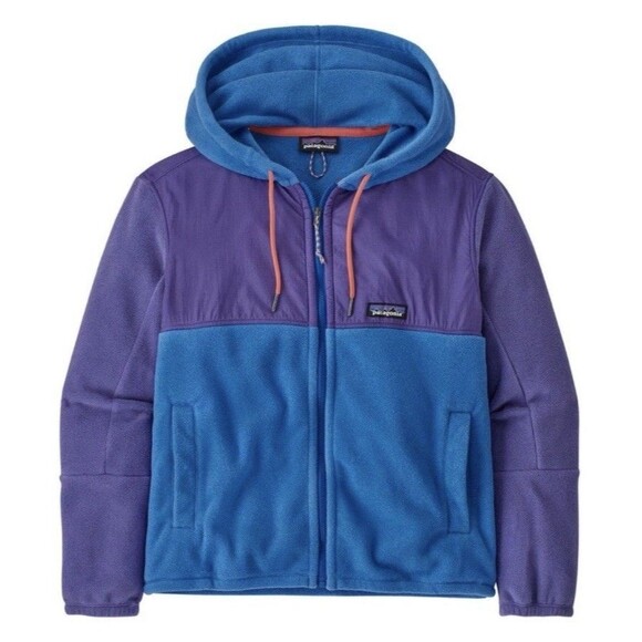 Patagonia Jackets & Blazers - Patagonia Microdini Polar Fleece Hoodie Women’s Small Full Zip Colorblock Jacket